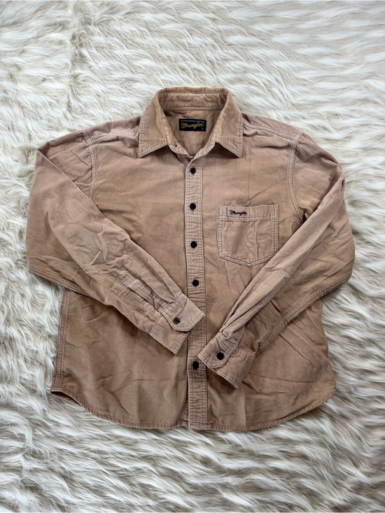 Wrangler Other - Wrangler Western Shirt Men's Large Tan Corduroy